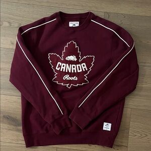 Roots Canada Sweatshirt Small Burgundy